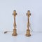 Second Half of the 19th Century Candelabra Gold Leaf Table Lamps, Italy, Set of 2 11