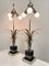 Pineapple Leaf Table Lamps attributed to Boulanger, 1970s, Set of 2 5