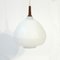 Teak and Opaline Glass Ceiling Lamp by Hans-Agne Jakobsson for Hans-Agne Jakobsson Ab Markaryd, 1950s 3