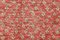 Alfombra de pasillo turca vintage de lana en rojo y beige, Imagen 7