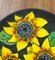 Deutscher Mid-Century Studio Keramik Wandteller mit Sonnenblumen Design von Ruscha, 1960er 5