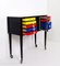 Wood Lacquerd Mondrian Colors Dental Cabinet 6