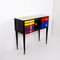 Wood Lacquerd Mondrian Colors Dental Cabinet 9