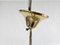 Italian Satin Glass and Brass Chandelier with Floral Decorations, 1970s 17
