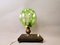 Grüne Art Deco Glas-Schreibtischlampe auf Bakelit-Sockel 2