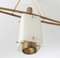 Large Vintage Mod 1273 Hanging Lamp in Brass and Worked Glass from Stilnovo, 1960s 2