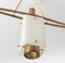 Large Vintage Mod 1273 Hanging Lamp in Brass and Worked Glass from Stilnovo, 1960s, Image 2