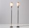 Floor Lamp Mod 4073 in Brass and Rectangular Opaline Glass from Stilnovo, 1950s 1