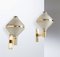 Wall Sconces in Brass and Striped Glass by BBPR for Artemide, 1960s, Set of 2 4