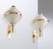 Wall Sconces in Brass and Striped Glass by BBPR for Artemide, 1960s, Set of 2 1