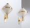 Wall Sconces in Brass and Striped Glass by BBPR for Artemide, 1960s, Set of 2, Image 1