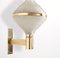 Wall Sconces in Brass and Striped Glass by BBPR for Artemide, 1960s, Set of 2 2