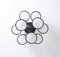 Chandelier Mod 2042-9 in Black by Gino Sarfatti for Artiluce, 1950s, Image 3