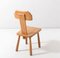 Brutalist Hand Carved Wooden Chairs, 1950s, Set of 4 2