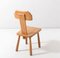 Brutalist Hand Carved Wooden Chairs, 1950s, Set of 4, Image 2