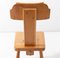 Brutalist Hand Carved Wooden Chairs, 1950s, Set of 4 4