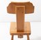 Brutalistische handgeschnitzte Holzstühle, 1950er, 4er Set 4