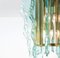 Chiseled Glass Chandelier in Brass by Gino Paroldo for Dinodei, 1960s, Image 4