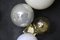 Large Architectural Murano Glass Wall Lights with Iridescent Glass Globes, Set of 2 4