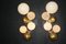 Large Architectural Murano Glass Wall Lights with Iridescent Glass Globes, Set of 2 15