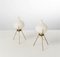 Brass and Flame Glass Table Lamps by Angelo Lelli for Furniture, 1950s, Set of 2 1