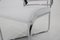Bauhaus Chrome Plated Adjustable Armchair in White Leather, 1940s 17