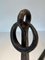 Wrought Iron Chenets in the style of Jacques Adnet, 1950s, Set of 2, Image 7