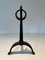 Wrought Iron Chenets in the style of Jacques Adnet, 1950s, Set of 2, Image 6