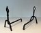 Modernist Wrought Iron Chenets, 1950s, Set of 2 6