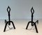 Modernist Wrought Iron Chenets, 1950s, Set of 2 12
