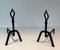 Modernist Wrought Iron Chenets, 1950s, Set of 2, Image 12