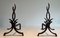 Wrought Iron Andirons by Raymond Subes, 1940s, Set of 2 12