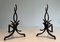 Wrought Iron Andirons by Raymond Subes, 1940s, Set of 2 4