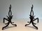 Wrought Iron Andirons by Raymond Subes, 1940s, Set of 2 3