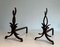 Wrought Iron Andirons by Raymond Subes, 1940s, Set of 2 5