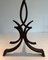 Wrought Iron Andirons by Raymond Subes, 1940s, Set of 2 10
