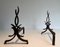 Wrought Iron Andirons by Raymond Subes, 1940s, Set of 2 7