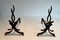 Wrought Iron Andirons by Raymond Subes, 1940s, Set of 2 2