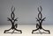 Wrought Iron Andirons from Raymond Subes, 1940s, Set of 2 2