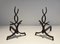Wrought Iron Andirons from Raymond Subes, 1940s, Set of 2 1