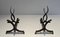 Wrought Iron Andirons from Raymond Subes, 1940s, Set of 2 3