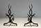 Wrought Iron Andirons from Raymond Subes, 1940s, Set of 2, Image 12