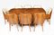 Art Deco Burr Walnut Dining Table & Cloud Back Chairs, 1920s, Set of 9 10