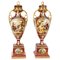 19th Century Royal Vienna Porcelain Vases on Stands, Set of 2 1
