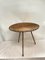 Rattan and Leather Side Table by Jacques Adnet, 1950s 1
