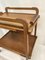 Serving Cart in Oak and Leather by Jacques Adnet, 1950s, Image 10