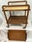 Serving Cart in Oak and Leather by Jacques Adnet, 1950s, Image 6