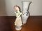 Statuetta e vaso in porcellana, Ex Cecoslovacchia, set di 2, Immagine 3