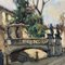 Castelfranchi Cirano, View of the Naviglio in via San Damiano, 1952, Oil on Panel, Image 5