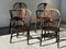 Windor Armchairs in Carved Wood, 1850s, Set of 4 1